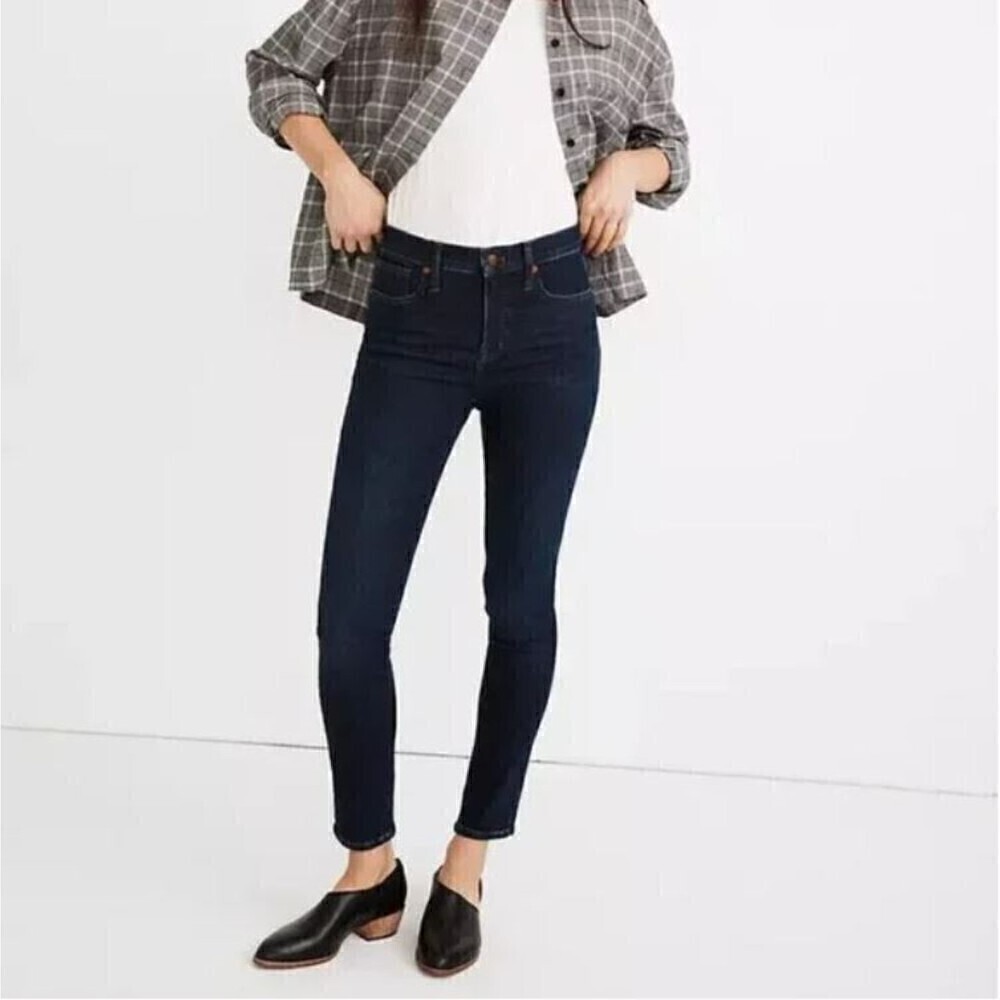 Madewell 9in Mid Rise Skinny Blue Denim Jeans Pants Style MA938 Size 26
